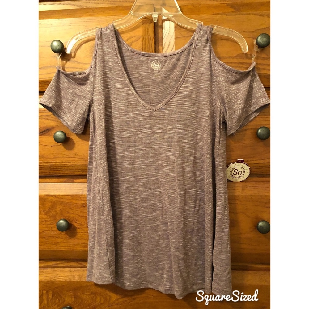 Purple T Shirt, cut out sleeves